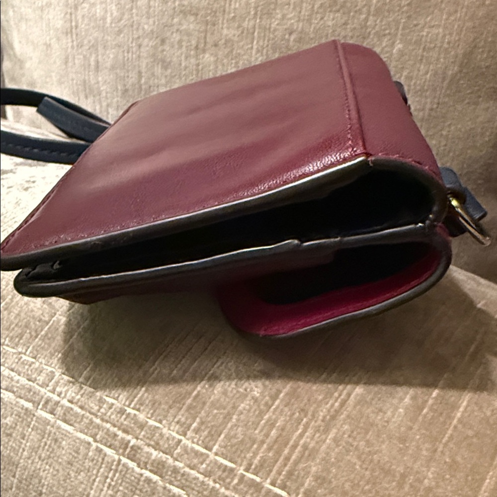 Coach Two-Tone Pink and Burgundy Crossbody Bag - Picture 13 of 14